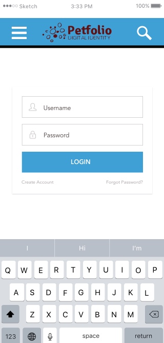 login page